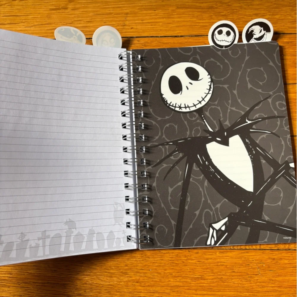 Nightmare Before Christmas Jack & Sally Tabbed Notebook